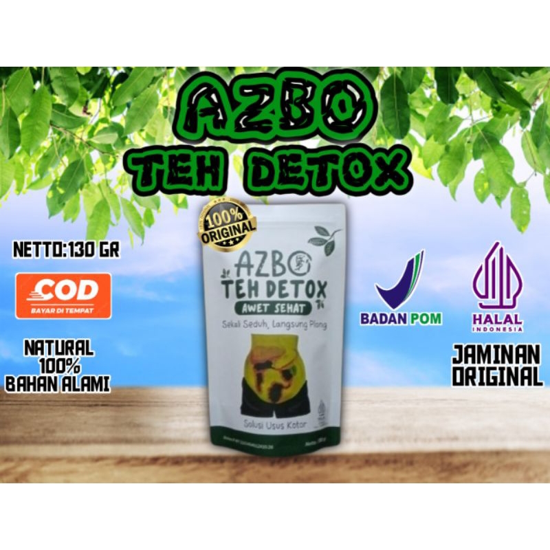 

AZBO TEH DETOX ORIGINAL ,RAMUAN TEH PEMBERSIH USUS & LAMBUNG SEKALI SEDUH LANGSUNG PLONG