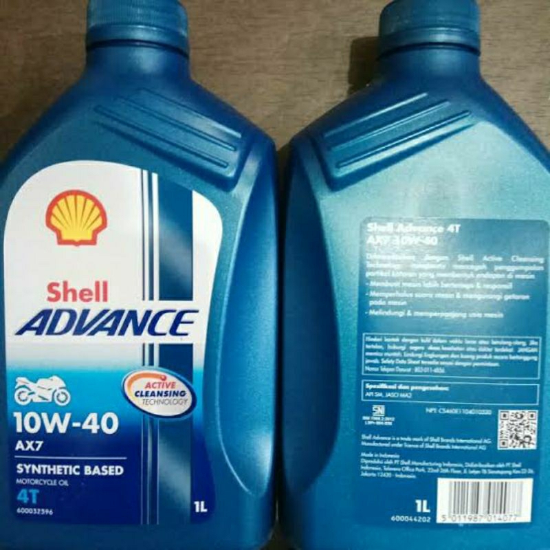 OLI MESIN MOTOR SHELL ADVANCE AX7 1LITER