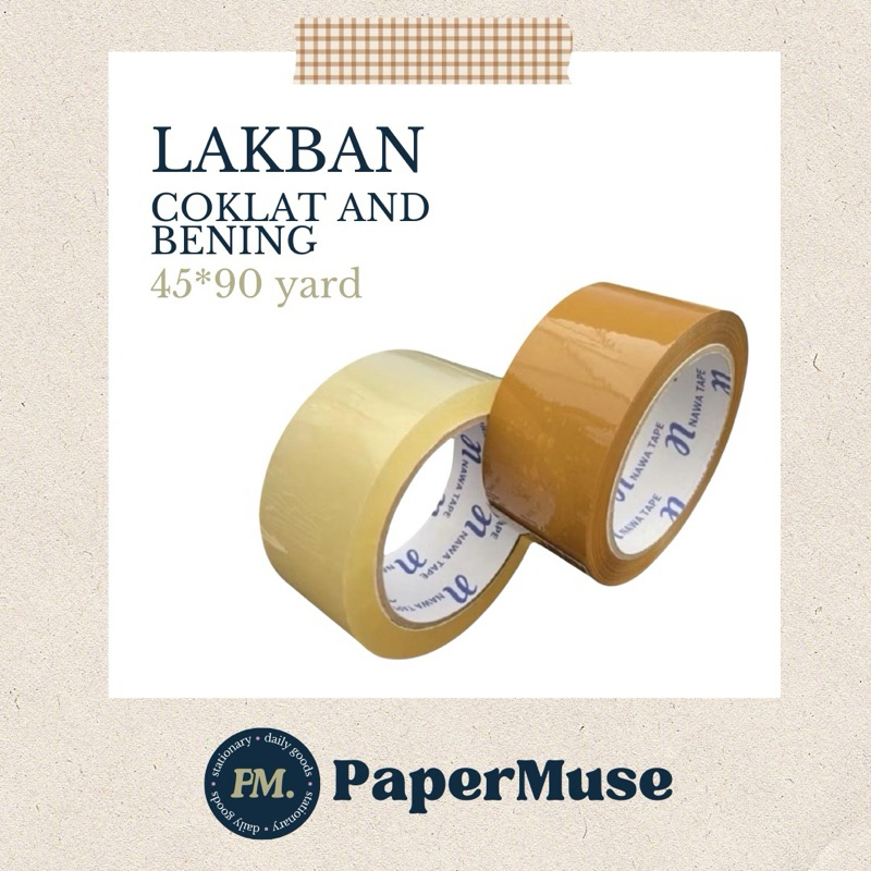 

Lakban OPP Bening 45mm x 90 Yard | Isolasi Kuat untuk Packing Kardus & Paket Usaha Online