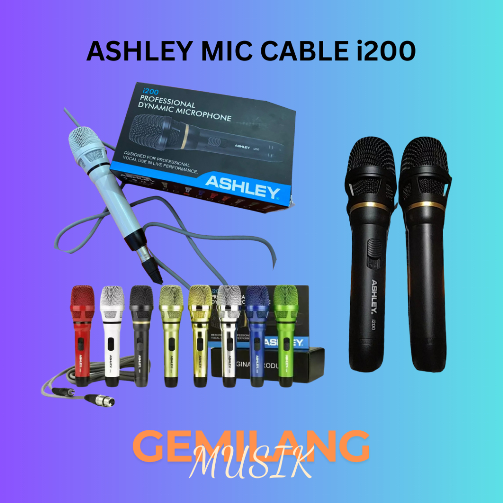 MIC KABEL CABLE ASHLEY MICROPHONE i200 i 200 ORIGINAL