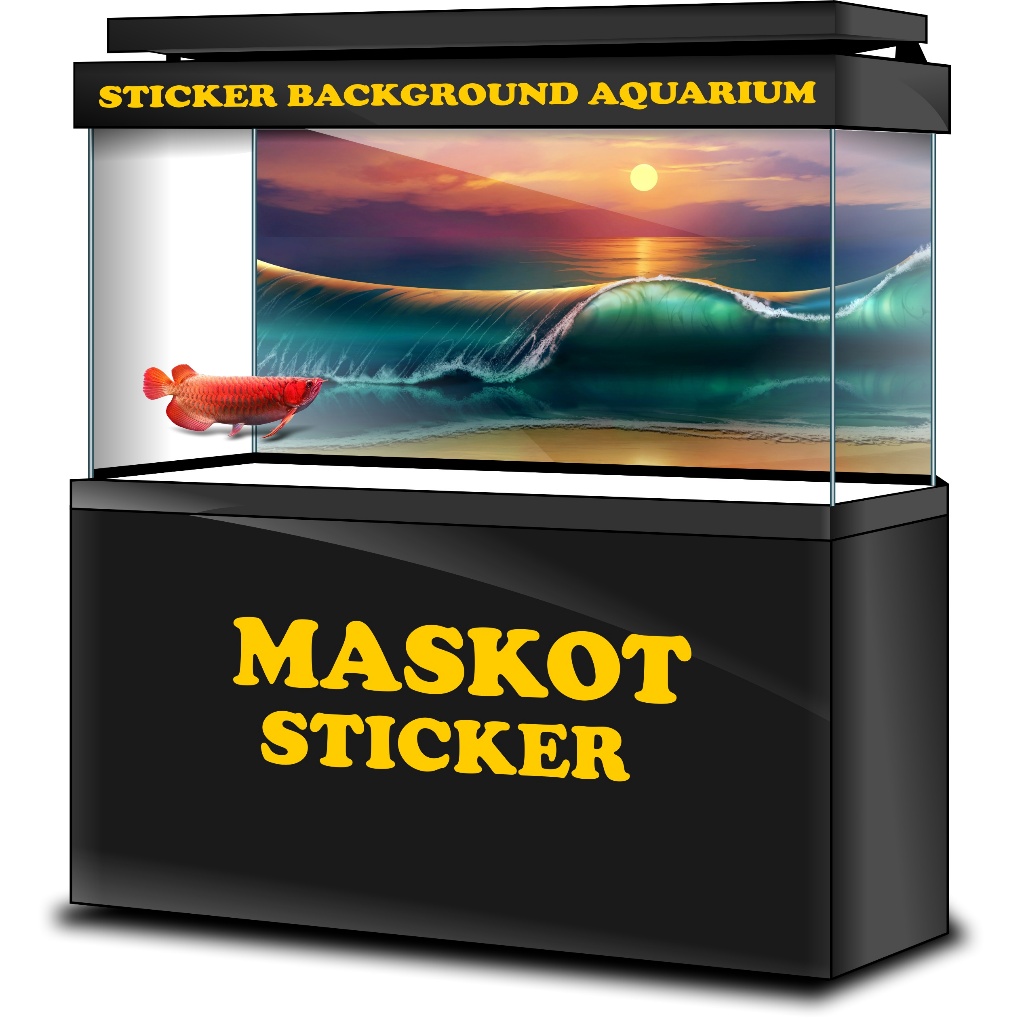 STICKER AQUARIUM, STIKER AKUARIUM, AQUASCAPE,  STIKER KACA AQUARIUM, STIKER BACKGROUND AQUARIUM, STI
