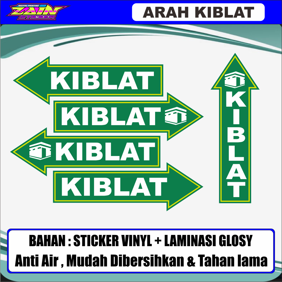 

STIKER VINYL PETUNJUK ARAH KIBLAT LAMINASI GLOSSY