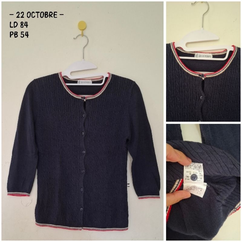 22 Octobre Cardigan Navy
