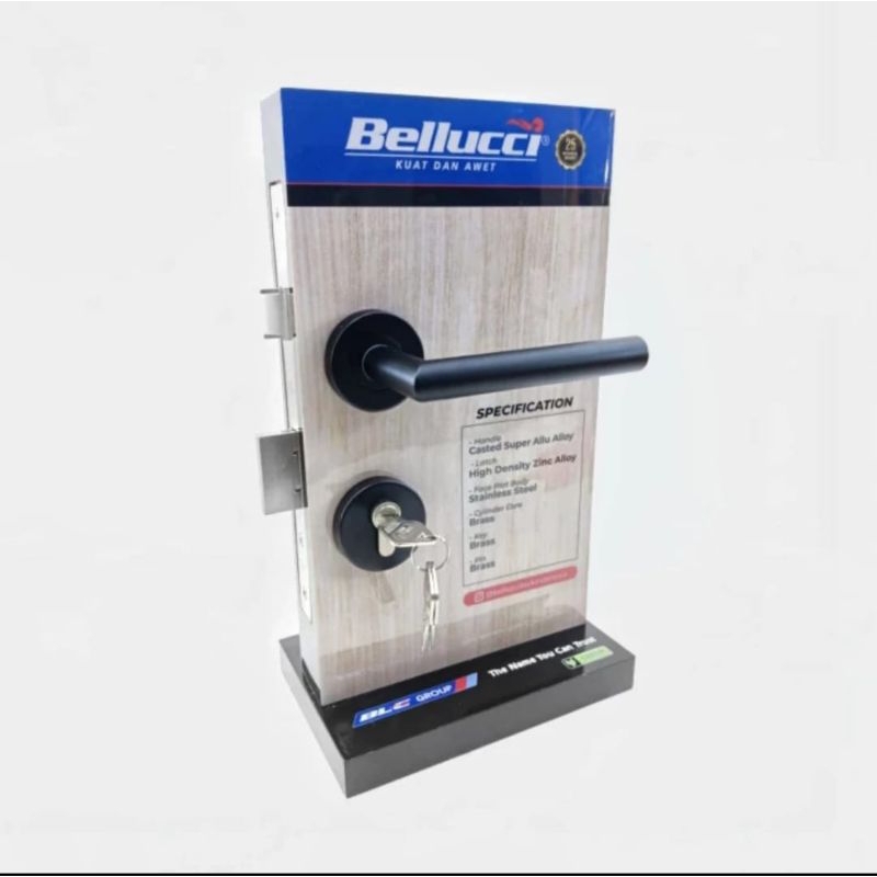 Kunci Pintu Bellucci 782 HITAM / Lever Set Bellucci 782 / Kunci Bellucci 782 BL / Kunci Pisah Belluc