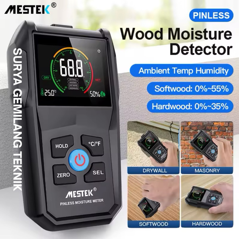 NEW Pinless Moisture Meter Mestek WM700A Wood Concrete MC Tester Timber Kayu WM-700A Tembok