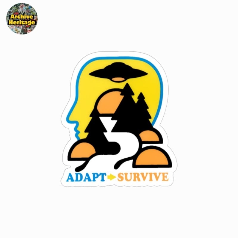 

sticker Brain Dead Adapt Survive graphics brand clothing streetwear hypebeast stiker