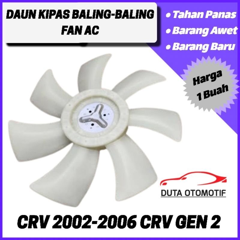 Daun Kipas Baling Fan Pendingin AC Crv 2002-2006 Crv Gen 2 Crv RE 2007-2012 Crv Gen 3