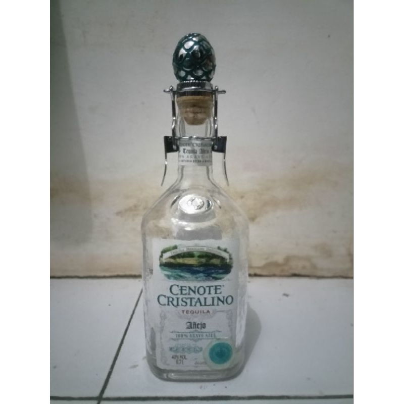 Botol Bekas Cenote Cristalino Anéjo Tequila - 700 ml