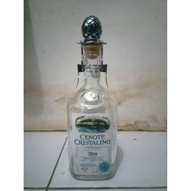 Botol Bekas Cenote Cristalino Tequila Anejo