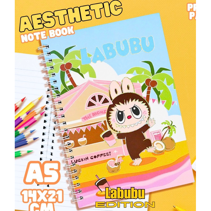 

Buku tulis Labubu notebook buku diary notes book LABUBU buku catatan