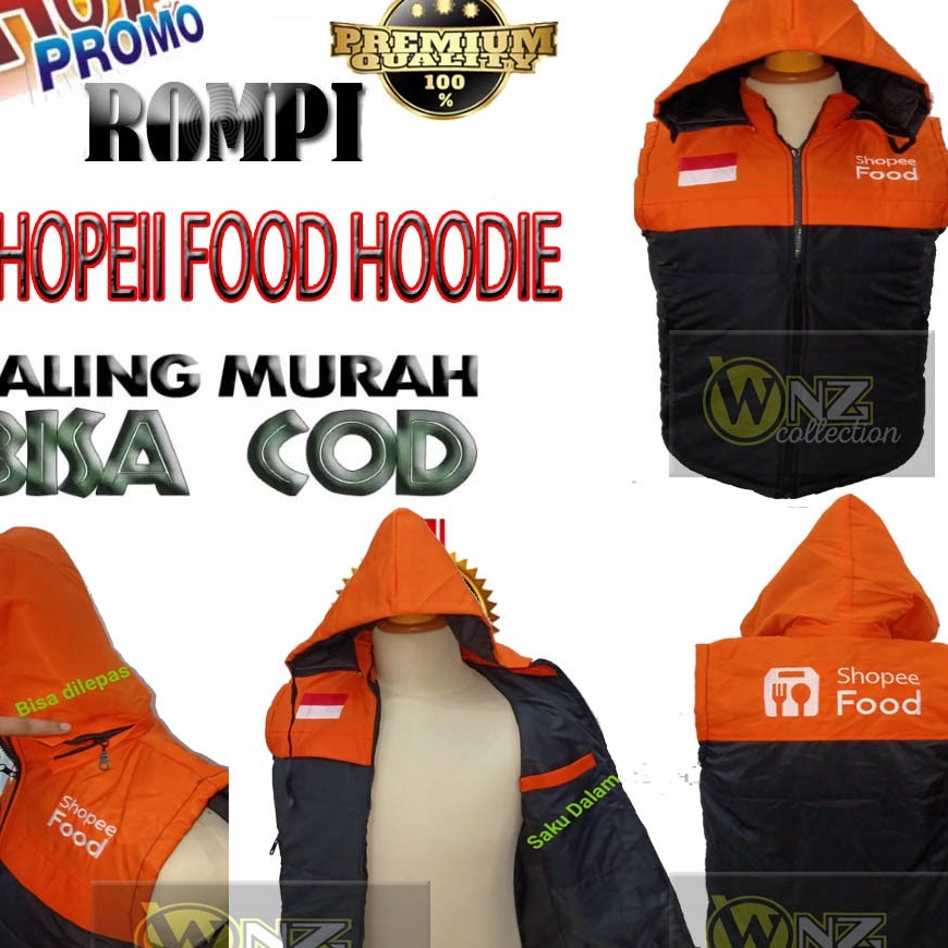 Terlaris Rompi Shopie Food Hoodie  Rompi Shopie FoodSIRIP  Rompi