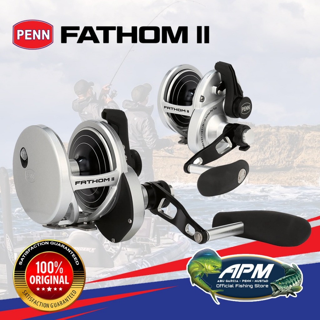 Reel Pancing Overhead Penn Fathom II Lever Drag FTHII10XNLDLH - FTHII30LD2LH - FTHII40NLD2LH Handle 