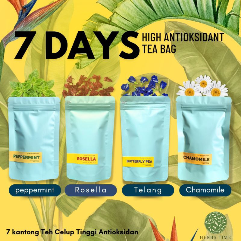 

Teh Chamomile Celup 7 Days Teh Celup Peppermint Rosella Telang