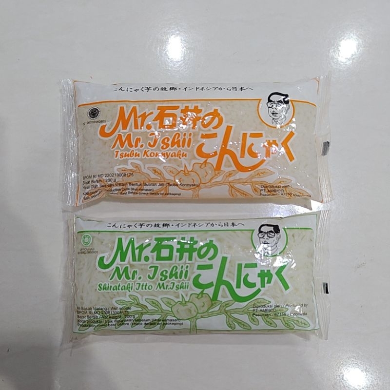 

mr. ishii shirataki itto wet noodle / mie shirataki basah / tsubu konnyaku 200gr