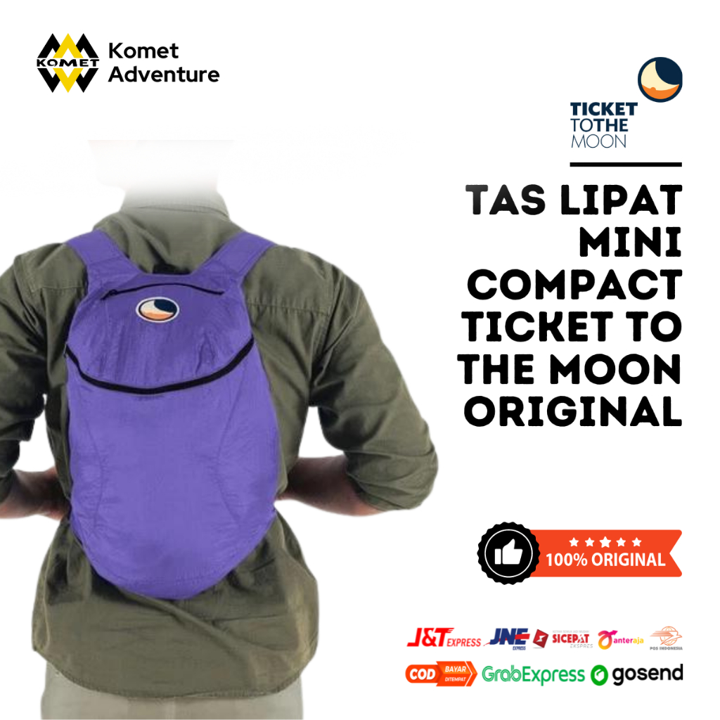 Tas Lipat Mini Compact Ticket To The Moon - Mini Backpack Original Ticket To The Moon