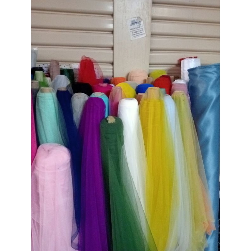 KAIN TILE TULLE POLOS/KAIN TILE METERAN/BAHAN SOFT TULLE POLOS HALUS