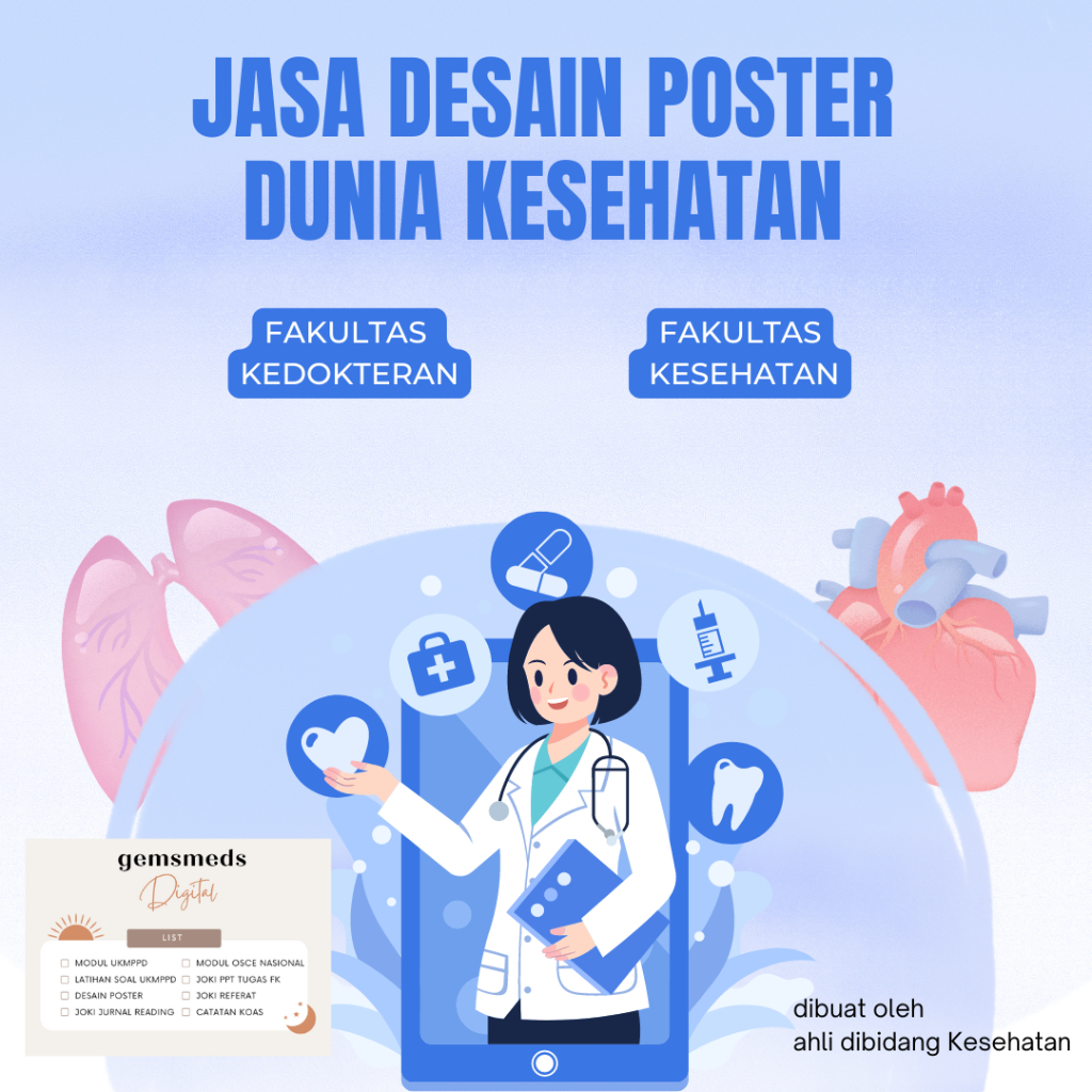 JASA DESAIN POSTER KESEHATAN | TUGAS MAHASISWA FK | PRODI KESEHATAN | ATAU LAINYA