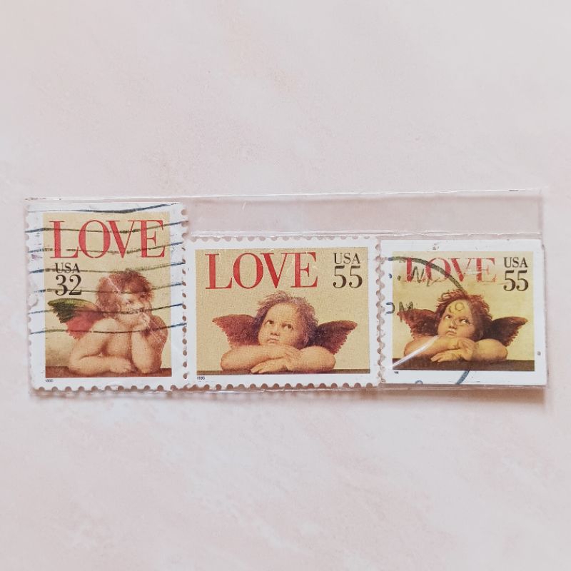 

(AG) Perangko Amerika Serikat 1995 Love - 1995 Series Set 3 pcs Used