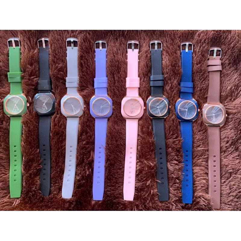 ( BISA COD ) JAM TANGAN FASHION WANITA MIRATE CRONO RUBBER JAM TANGAN KARET WANITA