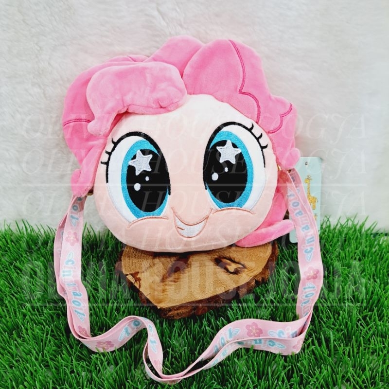 Tas Selempang Little Pony Pink Tas Selempang Kepala Little Pony Tas Boneka Little Pony Pink Tali Cin