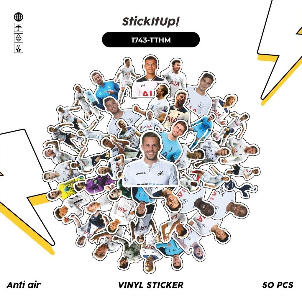 

COD✨ 50 Pcs Stiker FOOTBALL SERIES TOTTENHAM HOTSPUR Lucu Anti Air Untuk Dekorasi Notebook Sepeda Skateboard Handphone DIY