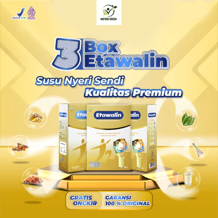 

3 Box Etawalin : Susu Kambing Etawa Kombinasi Nutrisi untuk Tulang dan Sendi yang Sehat Isi 200 Gram