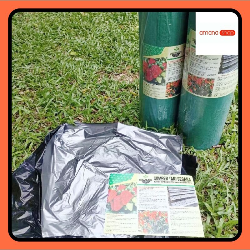 New PLASTIK MULSA HITAM PERAK PANJANG 500 METER LEBAR 120 CM
