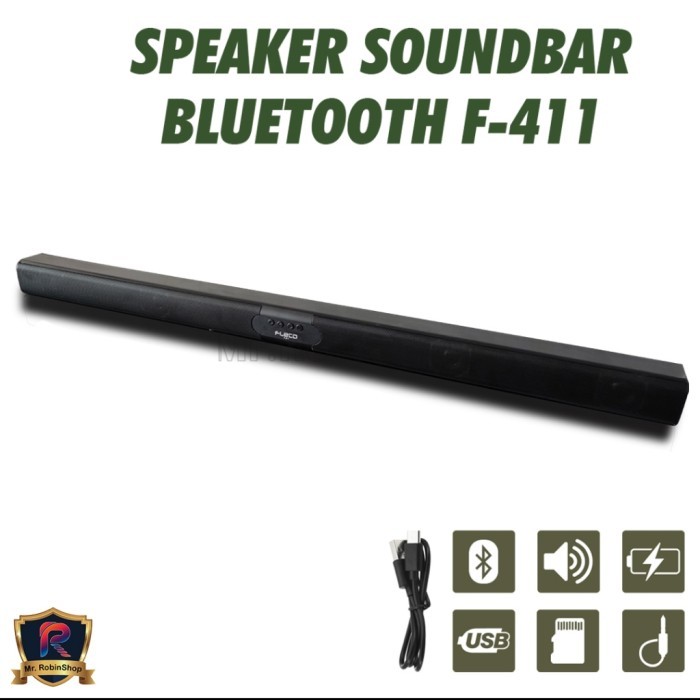 Speaker Bluetooth Panjang 1 Meter FLECO F-411 Cocok Untuk Speaker TV HP Komputer Suara Extra Bass Sp