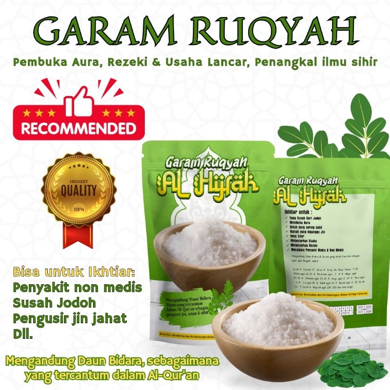 

Garam Ruqyah Al Hijrah Original 500gr - Pembuka Aura Usaha Rame