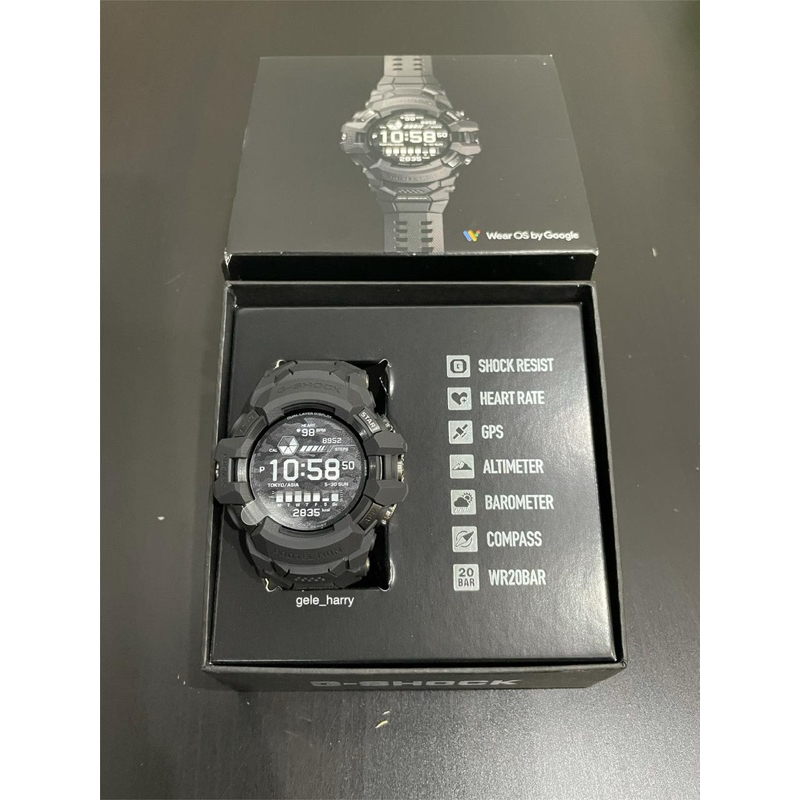 Casio Gshock Smartwatch GSW H1000-1D / GSWH1000-1D Full Black