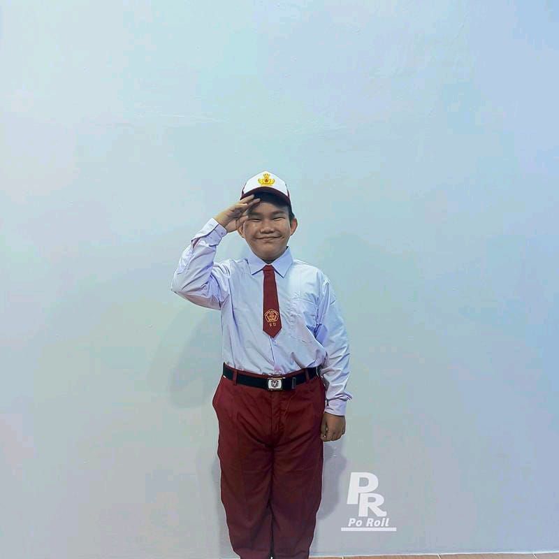 1 Stel Seragam Sekolah SD Lengan Panjang Dan Pendek Merah Putih