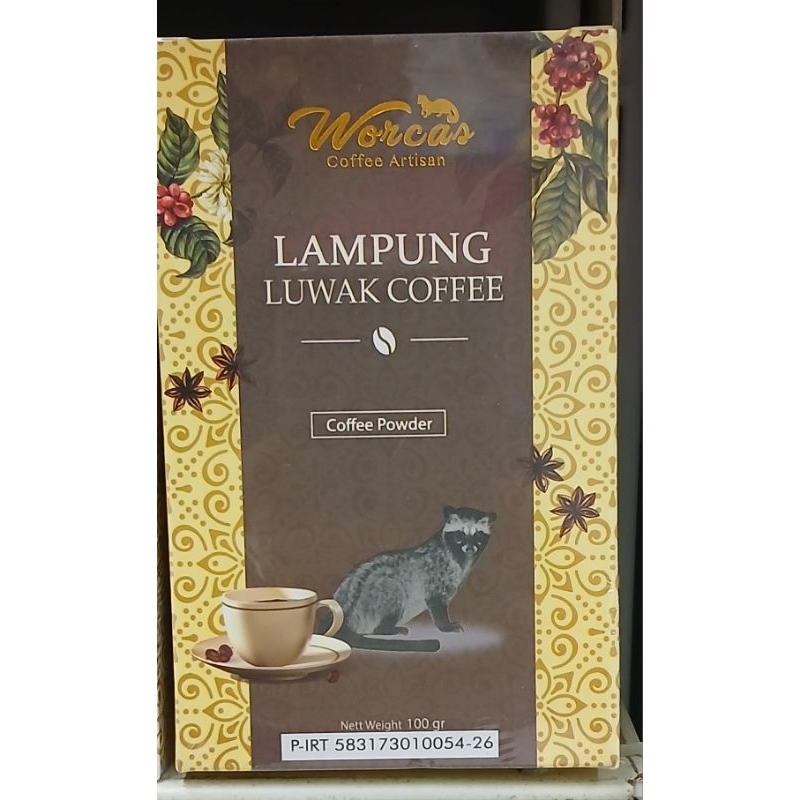 

Lampung Kopi Luwak Robusta WORCAS Pure Lampung Kopi Luwak Robusta 100g - HM.