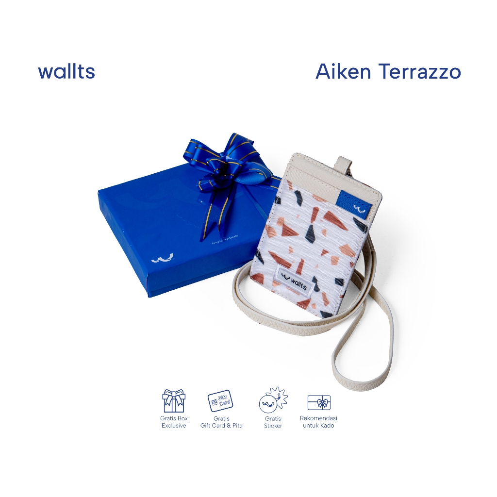 

Wallts Aiken Terazzo - Lanyard Name Tag Id Card