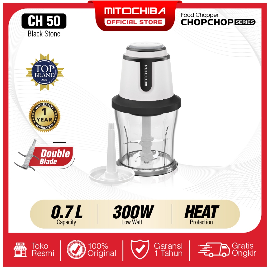 MITOCHIBA Food Chopper CH50 Chopchop Series 0.7L Alat Penghalus Bumbu Daging Sayuran