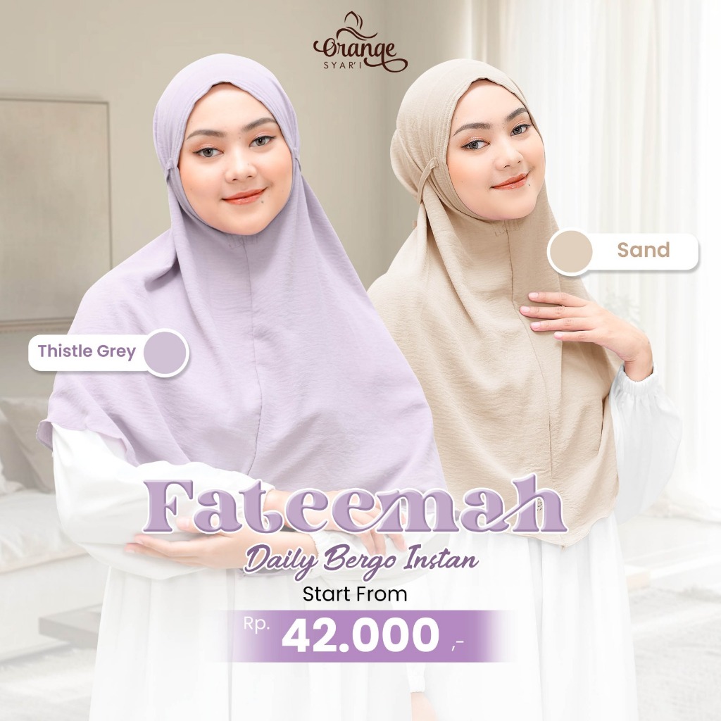 Jilbab Instan Non Pad Bergo Fateemah Crinkle Airflow Premium