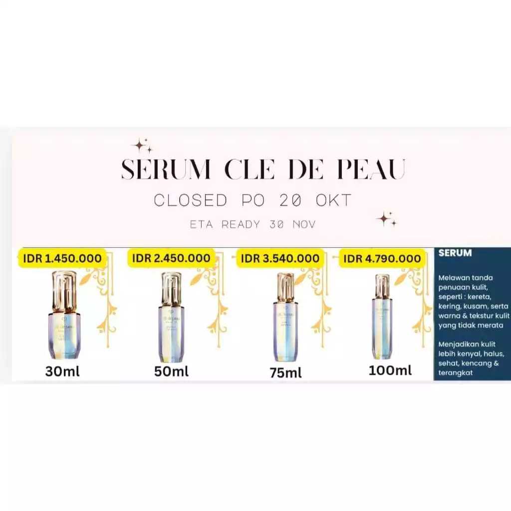 Jastip Jepang Cle De Peau / Jastip Japan Serum Moizturizer Cle De Peau