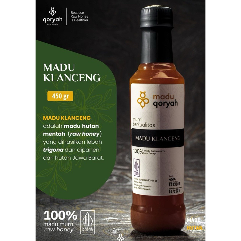 

Qoryah Madu Mentah Hutan Murni 100% - Klanceng