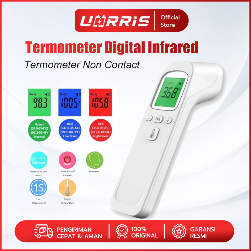 Uorris Termometer Digital Infrared Termometer Suhu Tubuh Digital Termometer Non Contact Thermometer