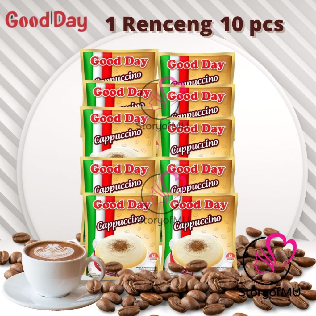 

❤️ StoryofMU ❤️ [RENCENG] GOOD DAY Kopi Cappuccino 25gr Renceng Isi 10 Pcs - Kopi With Cocoa Granule | StoryofMU