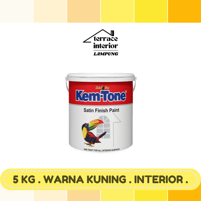 Cat Tembok Kemtone Interior Warna Kuning 5 Kg