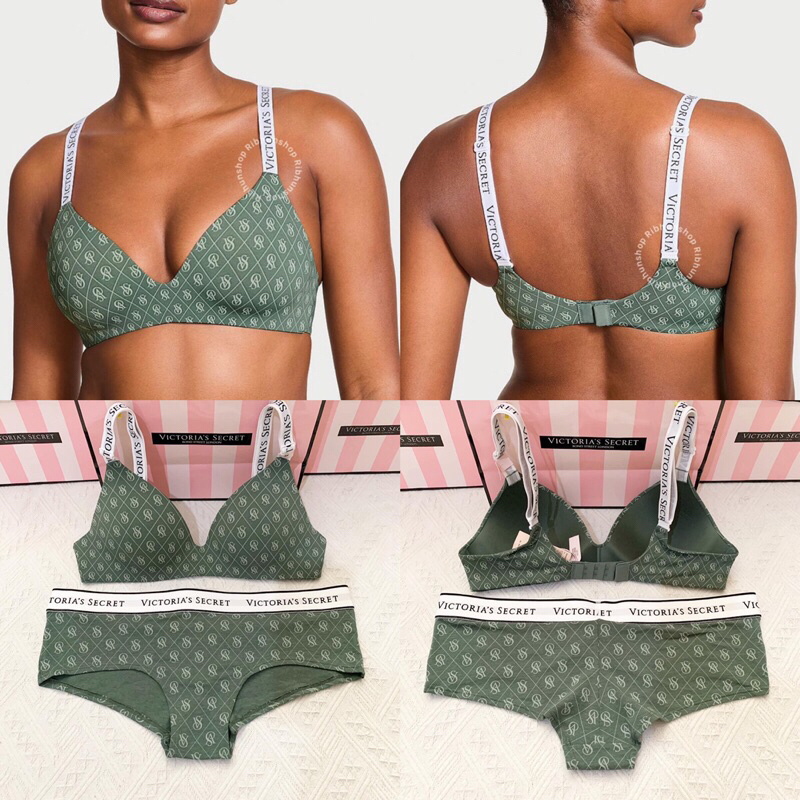 Victoria Secret Original Wireless Bra Set No Push Up Size 32B/S 11207175