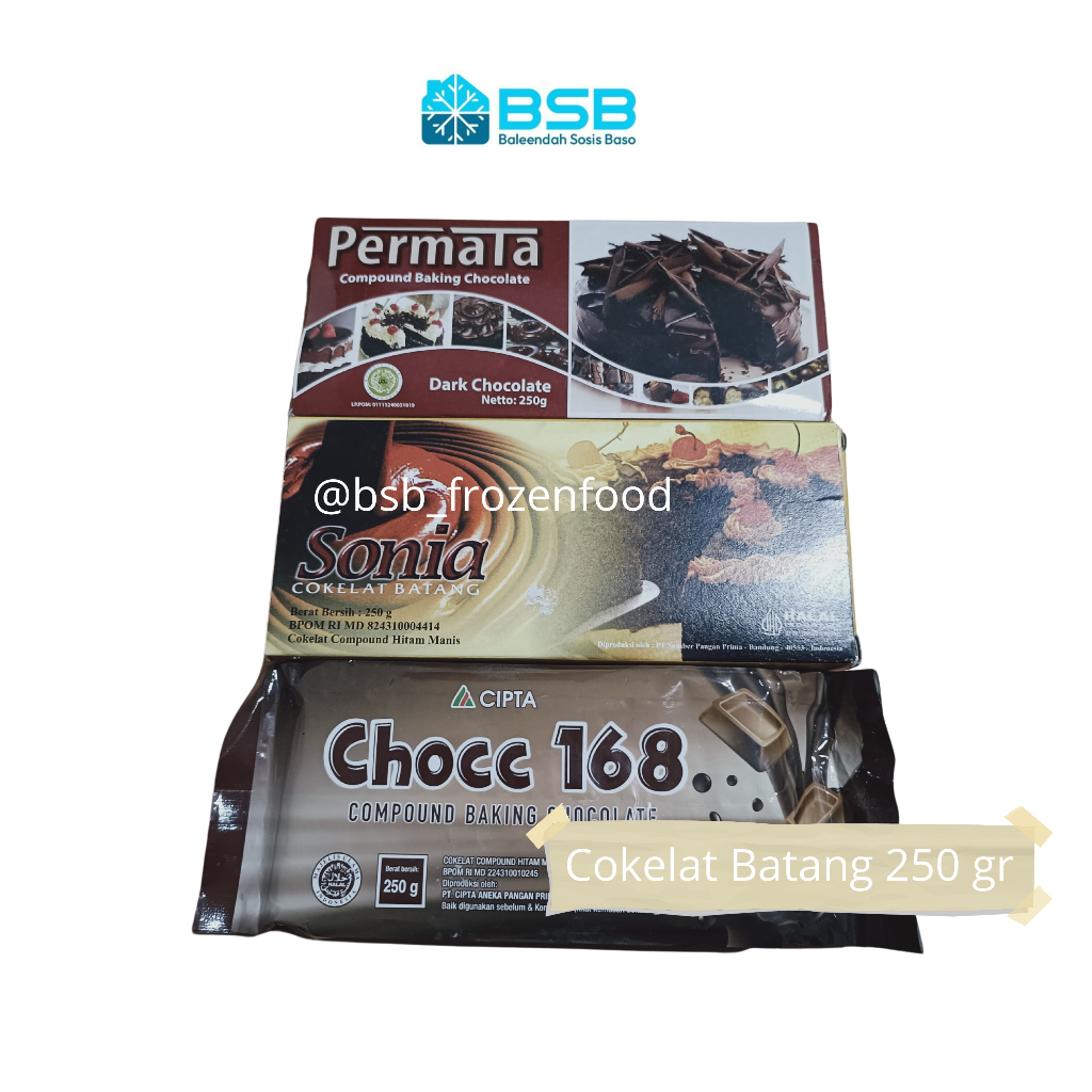 

Compound Baking Chocolate 250 gr / Cokelat Batang Bahan Kue 250gr Cokelat Blok 250 gram