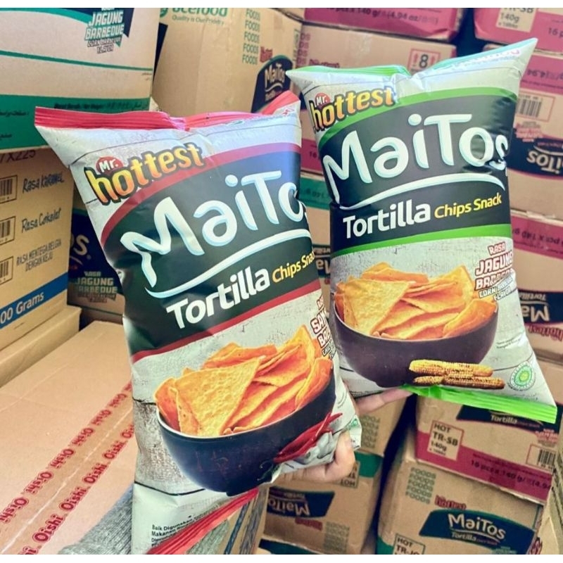 

Mr. hottest Maitos Tortilla BBQ 140 g Maitos Tortilla Sambal Balado 140 g