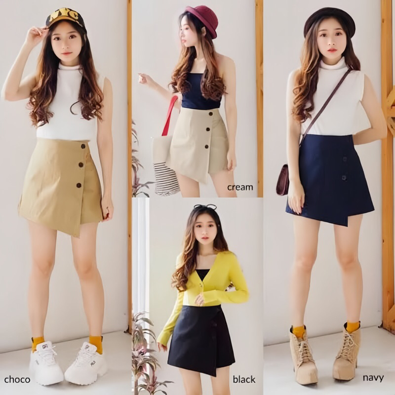 Rok Celana Pendek Wanita Terbaru Korean Style / Korean Mini Skirt Celana Rok Pendek Wanita Terbaru R