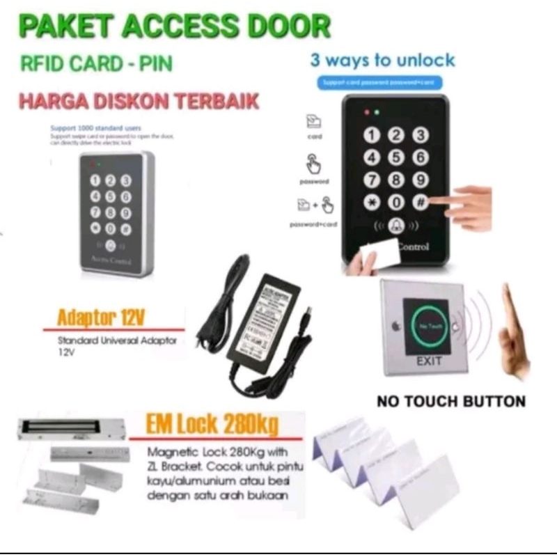 

PAKET A4 ACCESS CONTROL PIN RFID AKSES KONTROL Door Lock