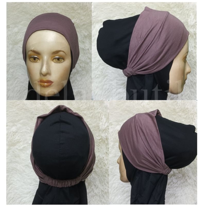 Ciput Bandana Kaos Karet Belakang / Ciput Bandana Ikat Silikon / Inner Bando Premium