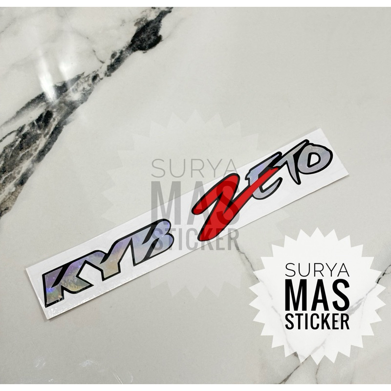 stiker shock kyb zeto hologram motor