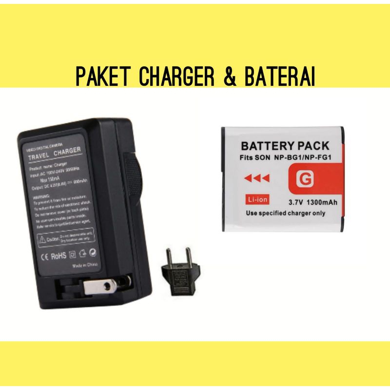 Charger & Baterai Sony DSC N1 N2 T20 T100 W30 W35 W50 W55 W70 W80 W90 Batre