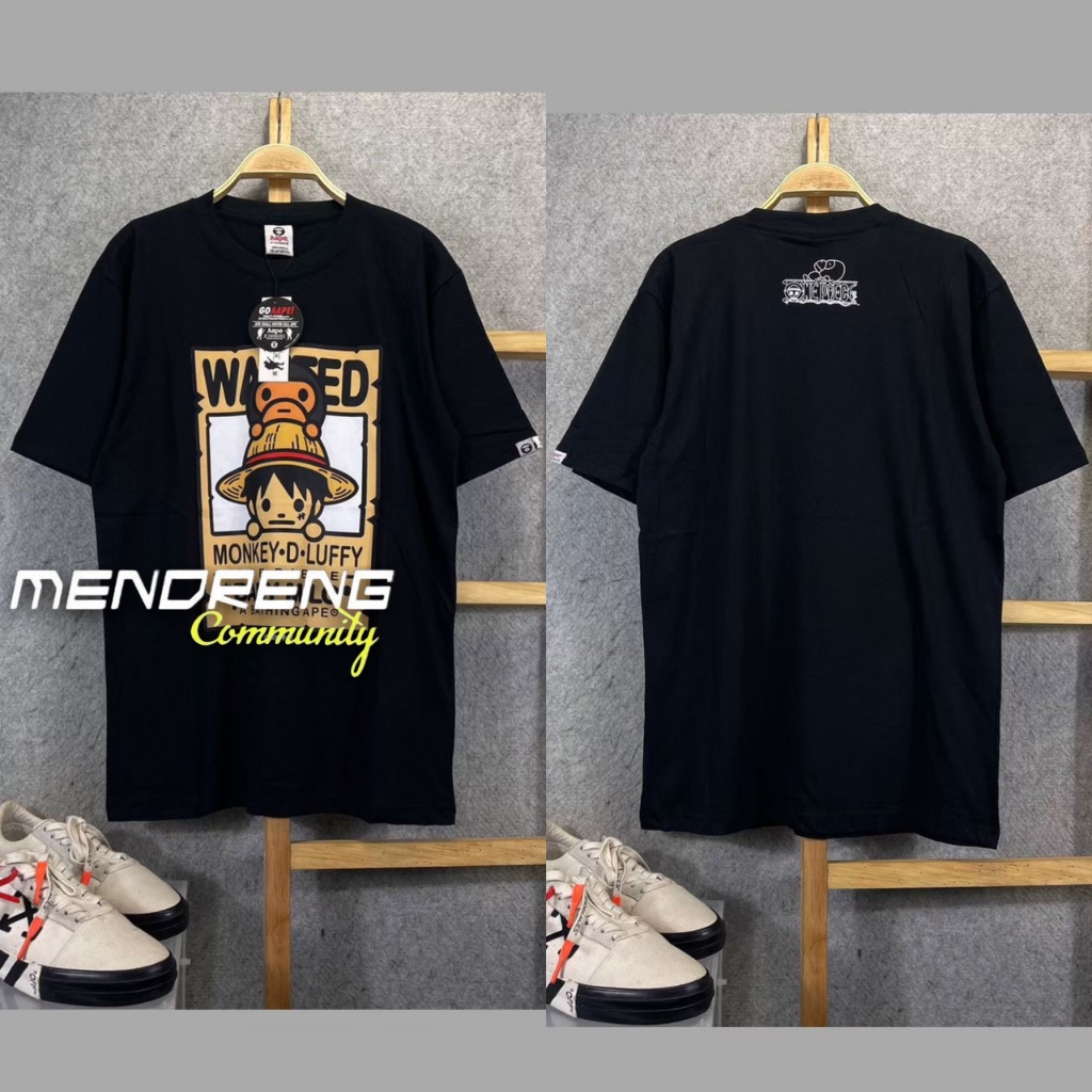 Kaos Aape x One Piece Fulltaq Unisex Pria Wanita