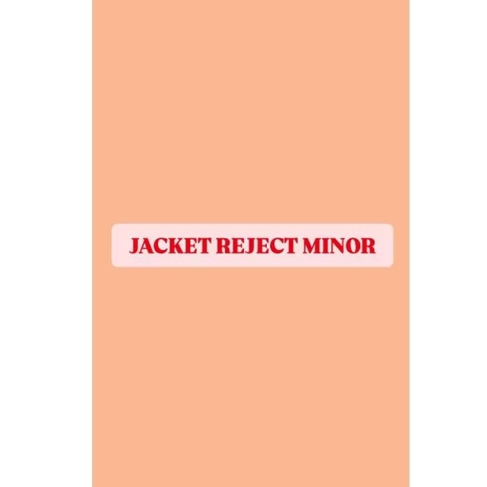 JACKET REJECT - KHUSUS JACKET REJECT/DEFECT MINOR